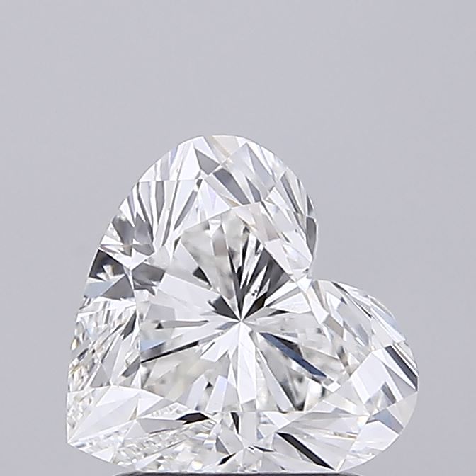 1.82 carat heart lab grown diamond E color VS1 clarity