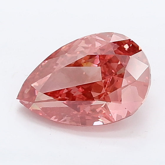 1.01 carat fancy vivid pink pear lab grown diamond VS1 clarity