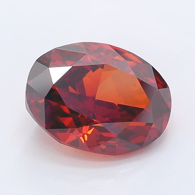 1.70 carat fancy deep orangy brown oval lab grown diamond VS1 clarity