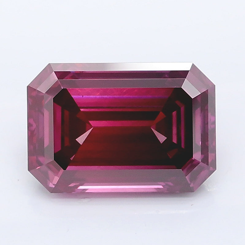 3.03 carat fancy intense pink emerald lab grown diamond VS2 clarity