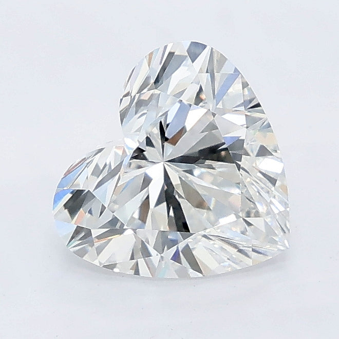 1.57 carat heart lab grown diamond E color VVS2 clarity