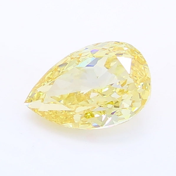 1.11 carat fancy yellow pear lab grown diamond VVS2 clarity