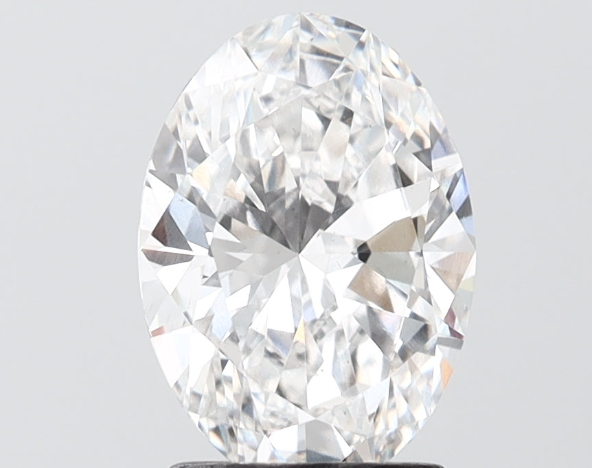 2.06 carat oval lab grown diamond E color VS1 clarity