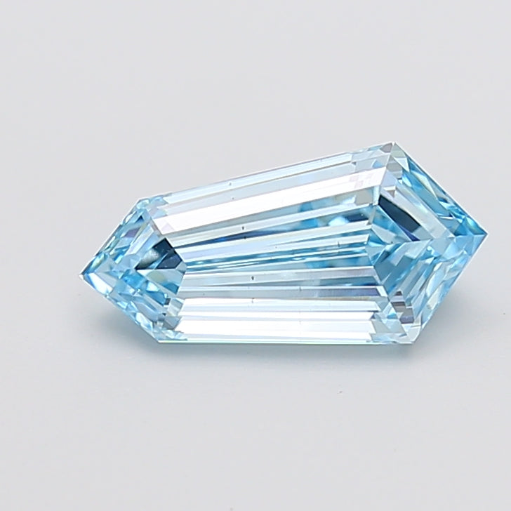 2.01 carat fancy vivid blue dutch marquise lab grown diamond VS2 clarity
