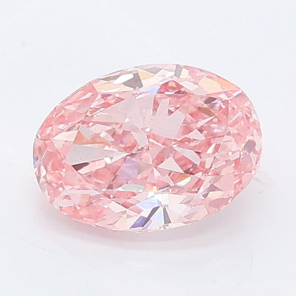 1.05 carat fancy vivid pink oval lab grown diamond VS2 clarity