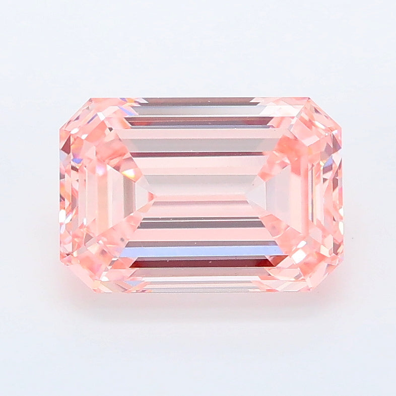 2.03 carat fancy intense pink emerald lab grown diamond VS1 clarity