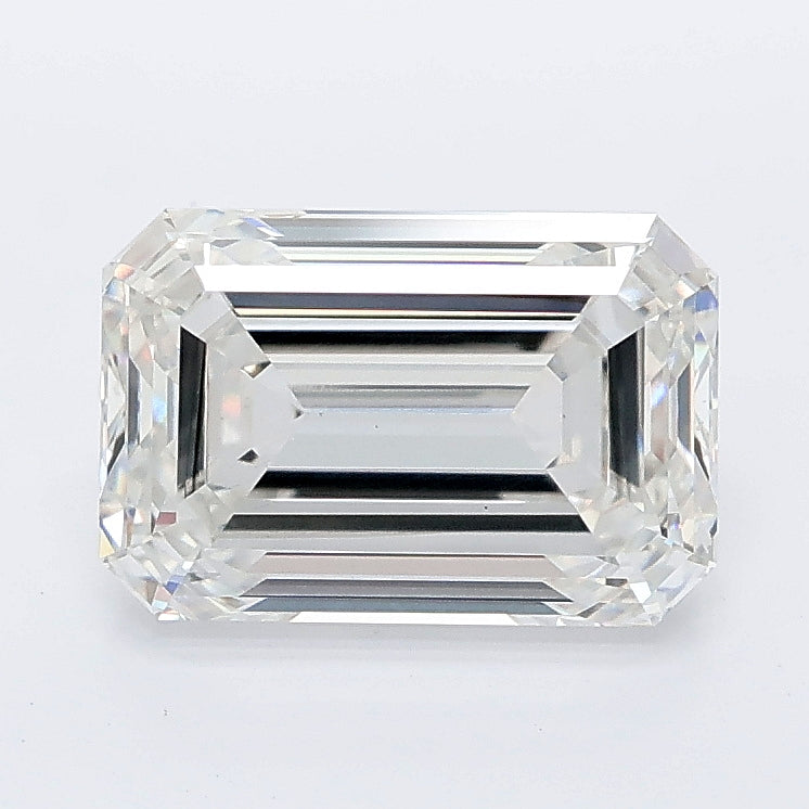 2.55 carat emerald lab grown diamond F color VS1 clarity