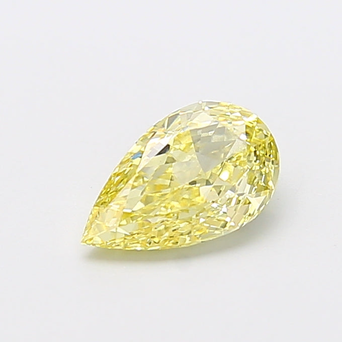 1.20 carat fancy intense yellow pear lab grown diamond VVS2 clarity