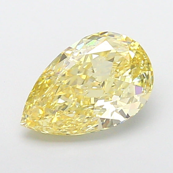 1.70 carat fancy intense yellow pear lab grown diamond VS1 clarity