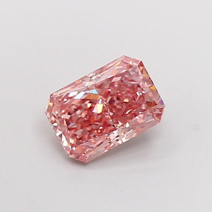 2.03 carat fancy intense pink radiant lab grown diamond VS2 clarity