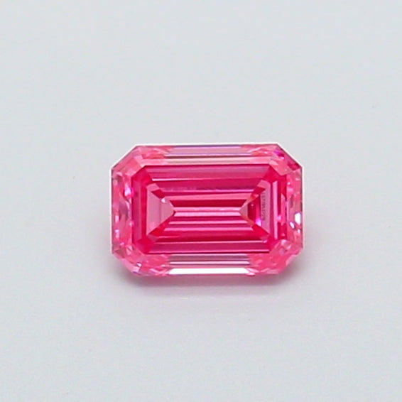0.29 carat fancy vivid pink emerald lab grown diamond VVS2 clarity