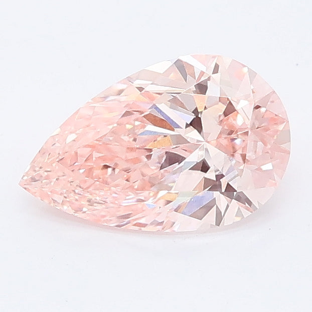 1.03 carat fancy pink pear lab grown diamond VS2 clarity