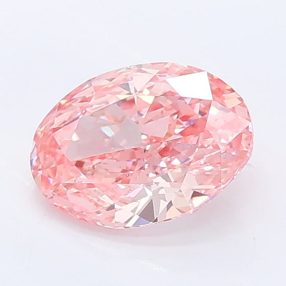 1.01 carat fancy vivid pink oval lab grown diamond VS1 clarity