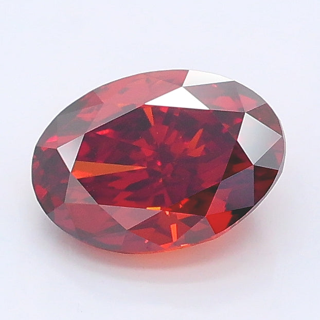 1.32 carat fancy deep orange oval lab grown diamond VS1 clarity