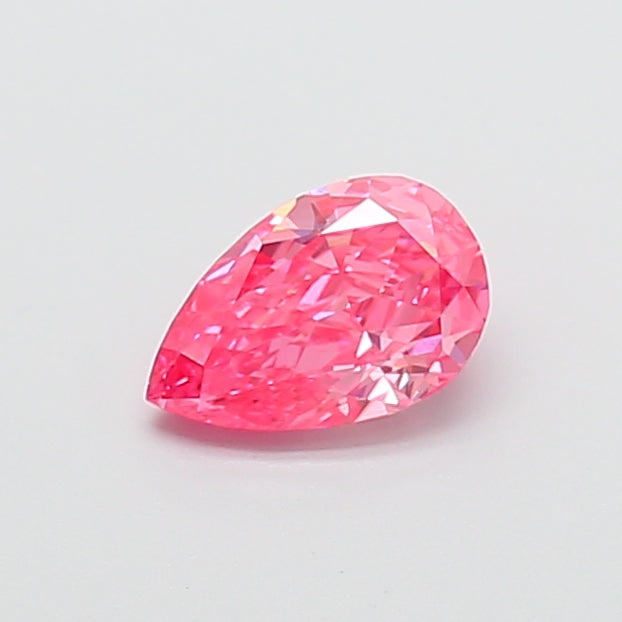 1.04 carat fancy vivid pink pear lab grown diamond VVS2 clarity