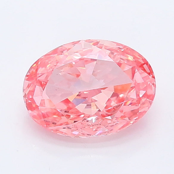 1.01 carat fancy vivid pink oval lab grown diamond VS1 clarity