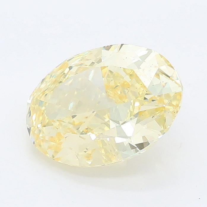 2.16 carat fancy intense yellow oval lab grown diamond VS2 clarity