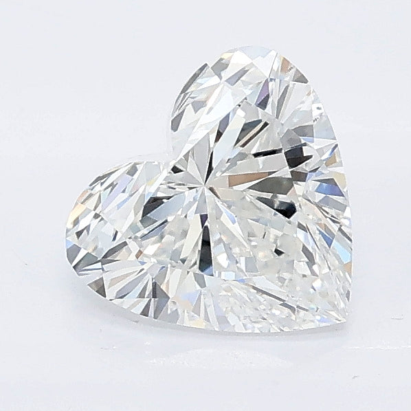 1.09 carat heart lab grown diamond E color VVS2 clarity