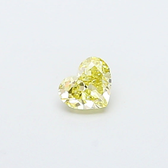 0.52 carat fancy yellow heart lab grown diamond VS2 clarity