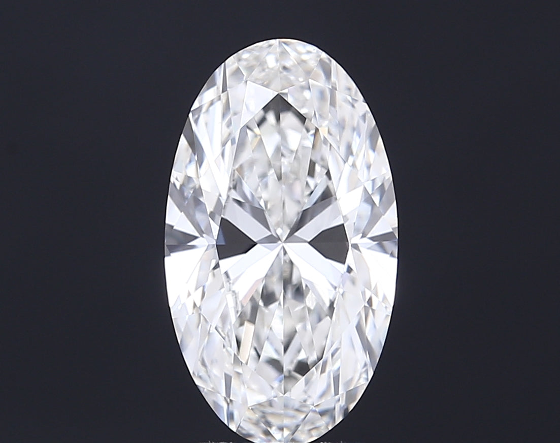 4.01 carat moval lab grown diamond F color VVS2 clarity