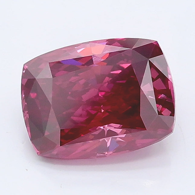 1.83 carat fancy deep pink cushion lab grown diamond VS1 clarity