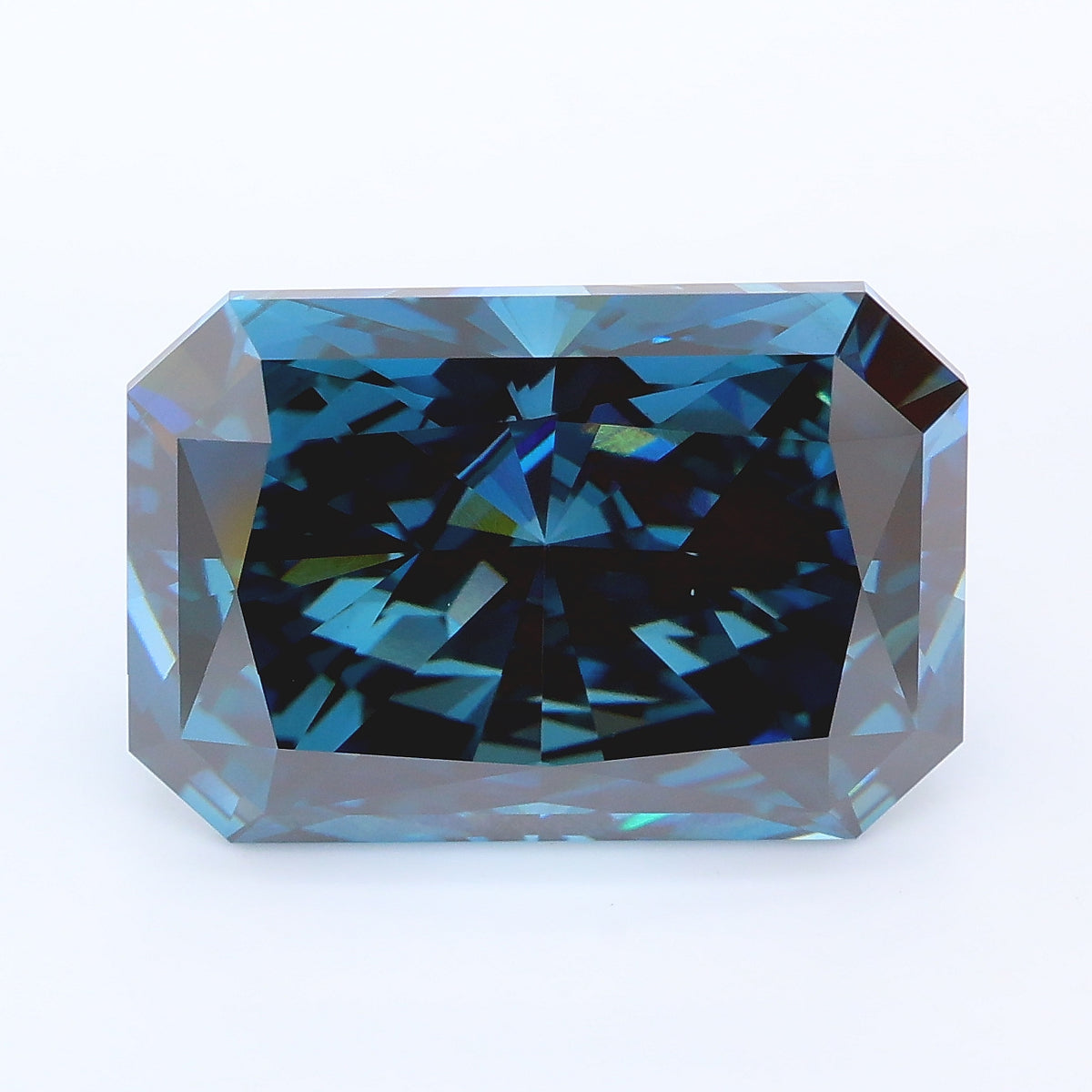 9.48 carat fancy deep blue radiant lab grown diamond VS1 clarity
