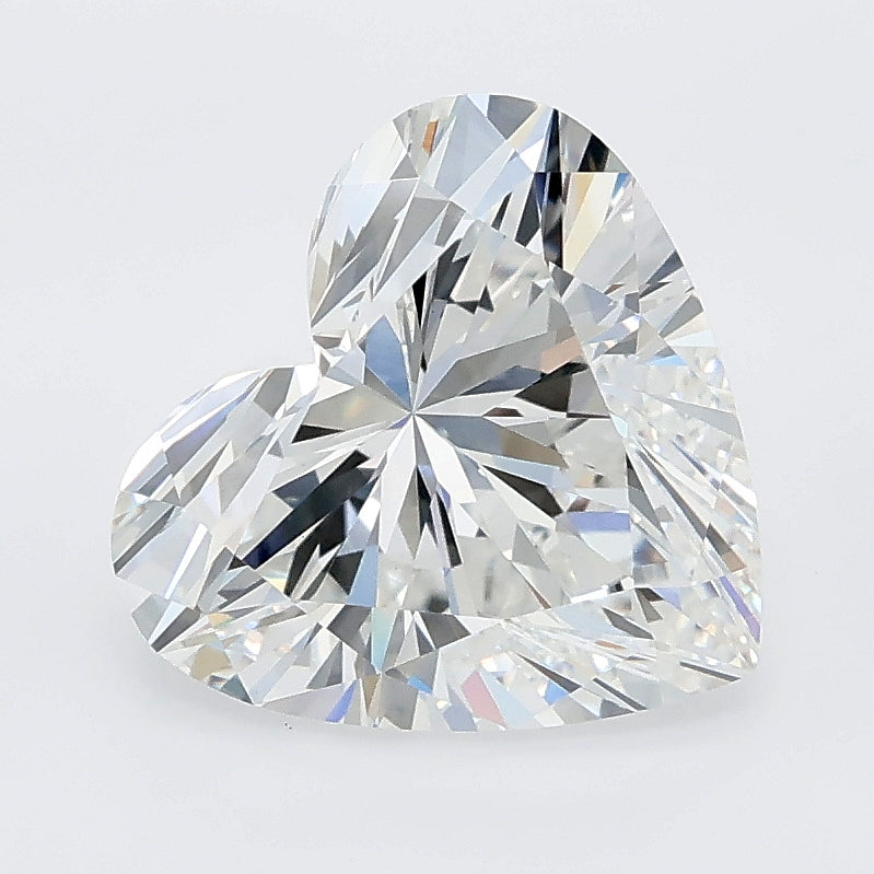 3.08 carat heart lab grown diamond E color VVS2 clarity