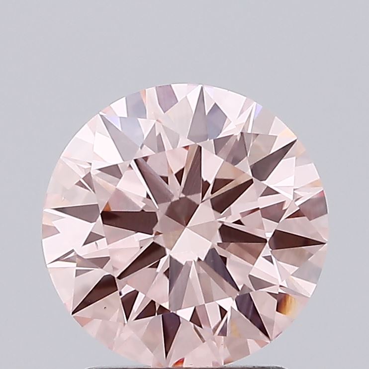 1.96 carat fancy intense pink round lab grown diamond VS1 clarity