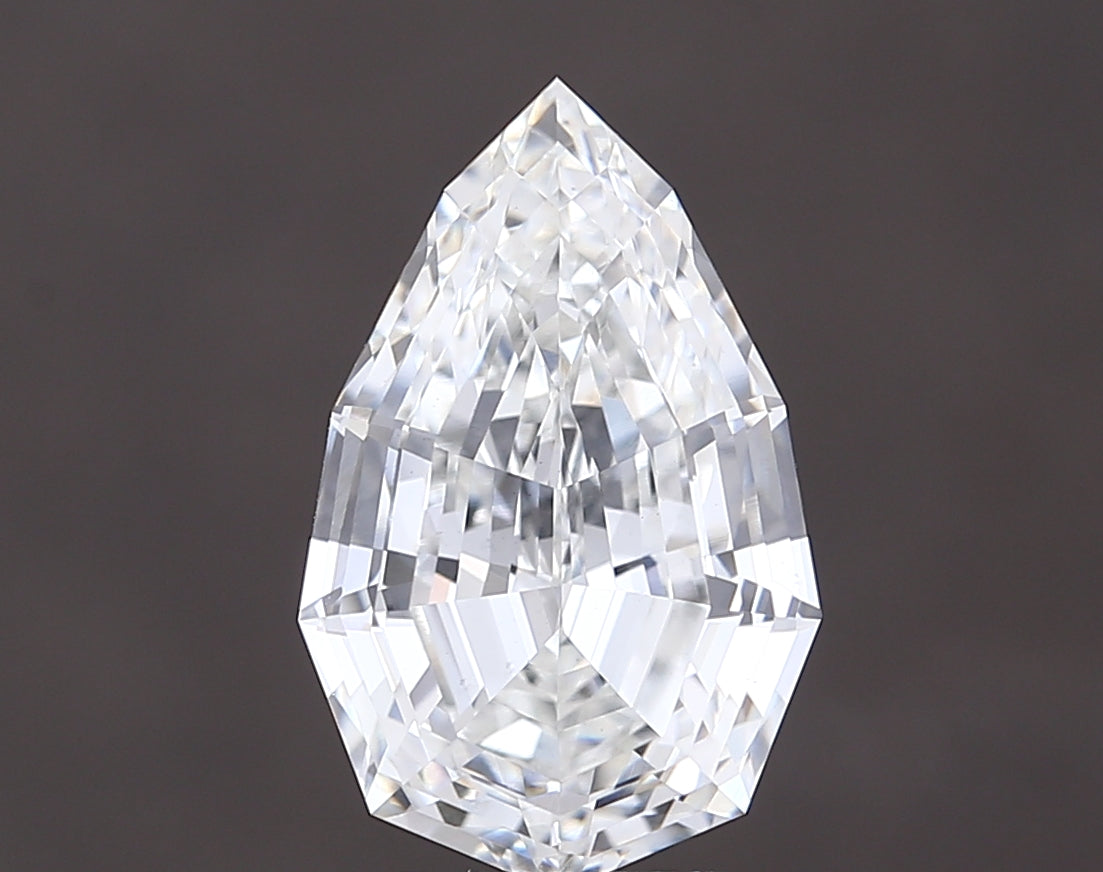5.15 carat pear lab grown diamond F color VVS2 clarity