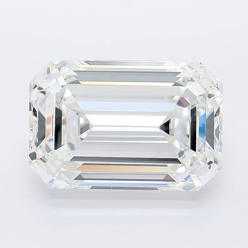 4.05 carat emerald lab grown diamond E color VS1 clarity