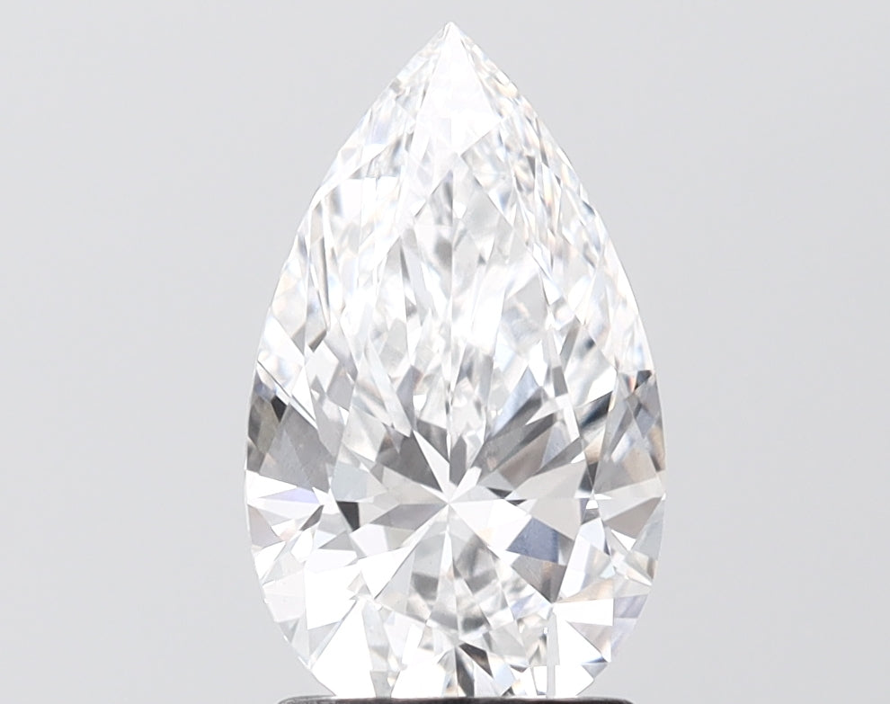 2.04 carat pear lab grown diamond D color VS1 clarity