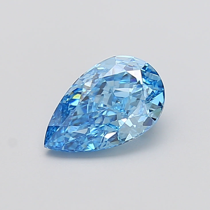1.54 carat fancy intense pink pear lab grown diamond SI1 clarity