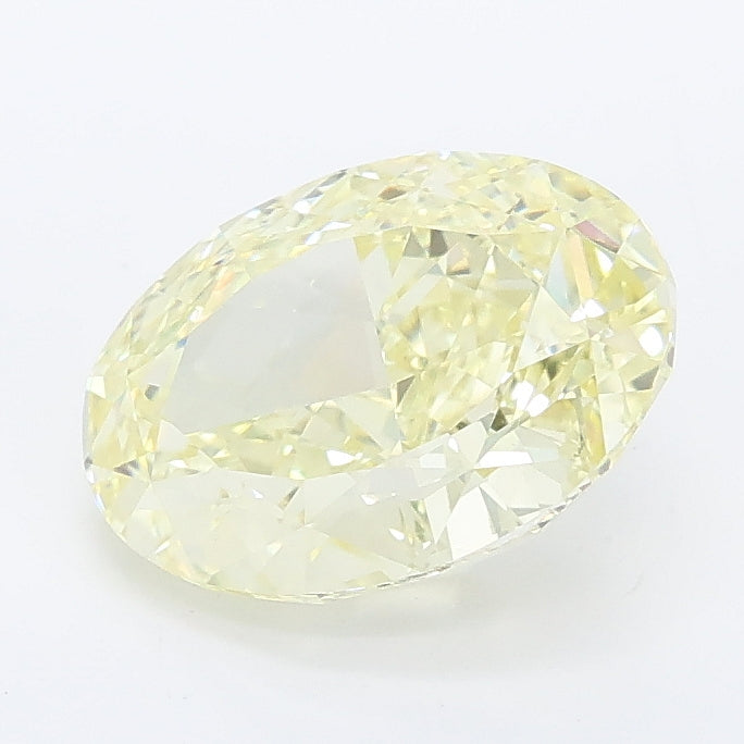 2.22 carat fancy yellow oval lab grown diamond VVS2 clarity