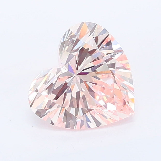 1.02 carat fancy pink heart lab grown diamond VS1 clarity