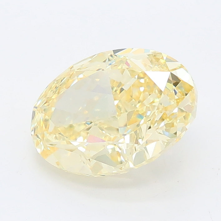 2.22 carat fancy intense yellow oval lab grown diamond VS1 clarity