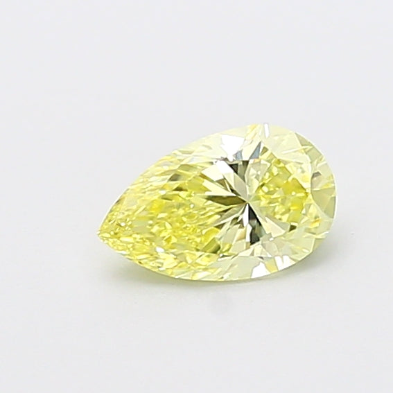 0.59 carat fancy intense yellow pear lab grown diamond VS1 clarity