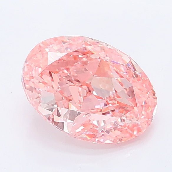 1.20 carat fancy vivid pink oval lab grown diamond VS1 clarity