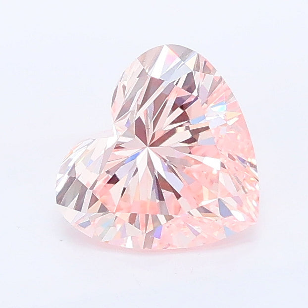 1.05 carat fancy pink heart lab grown diamond VS1 clarity