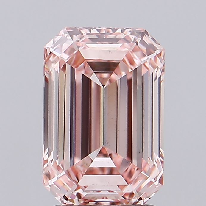 2.26 carat fancy intense pink emerald lab grown diamond VS1 clarity