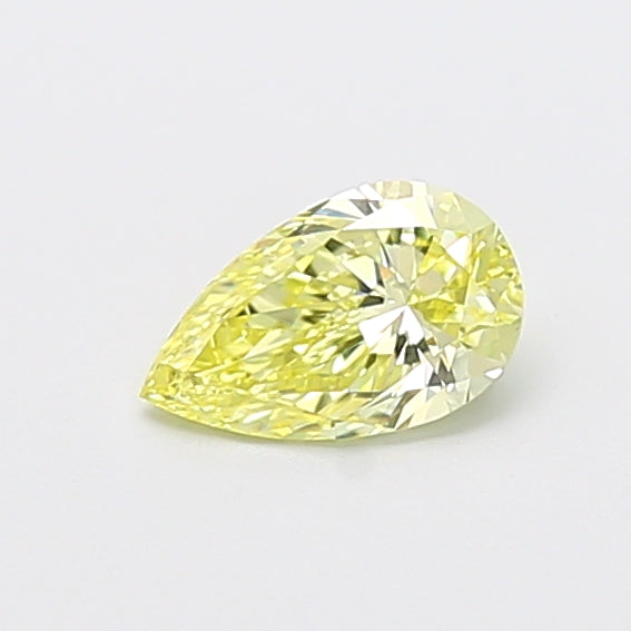 0.58 carat fancy intense yellow pear lab grown diamond VS1 clarity