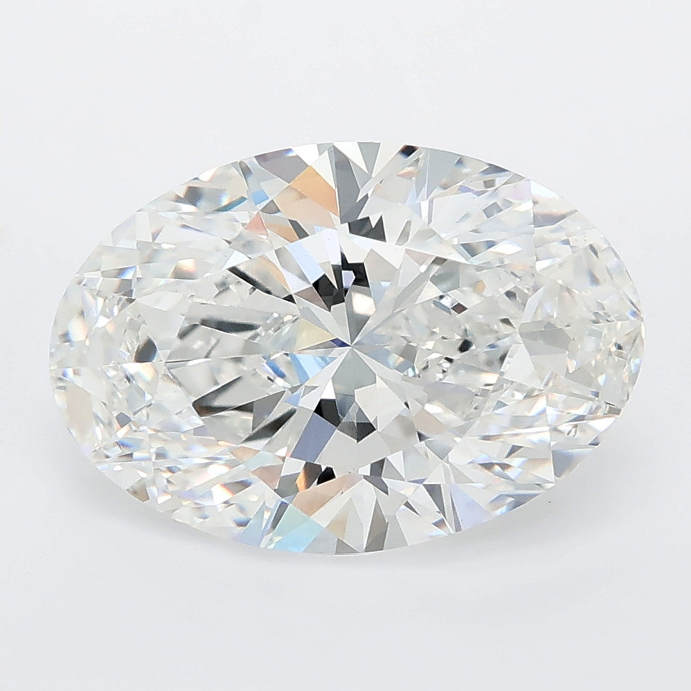 5.06 carat oval lab grown diamond E color VVS2 clarity