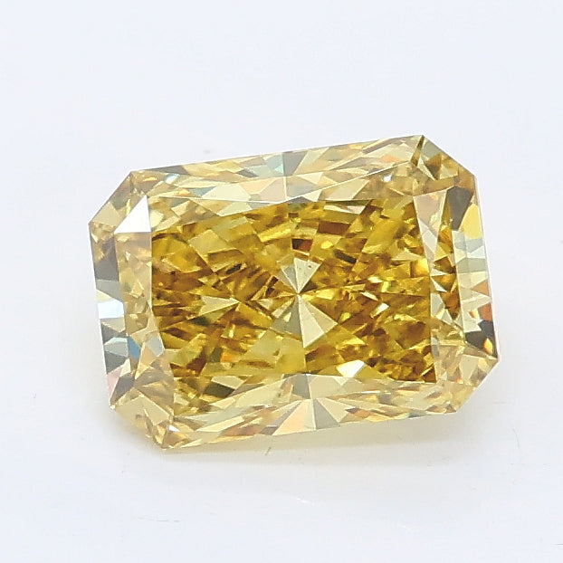 1.03 carat fancy intense yellow radiant lab grown diamond VS2 clarity