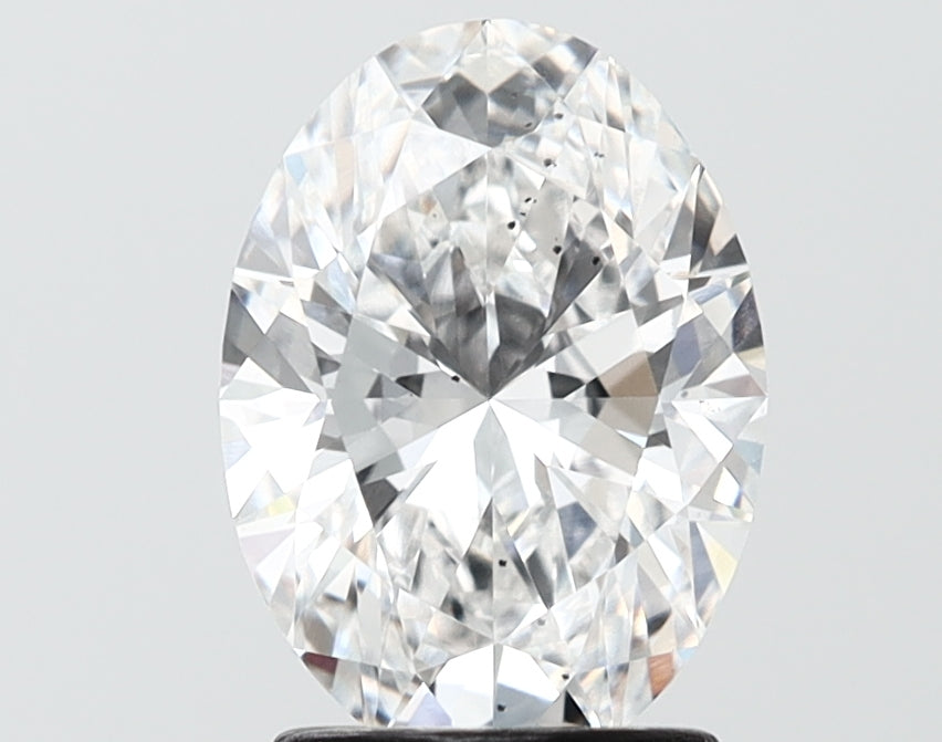 2.10 carat oval lab grown diamond E color VS2 clarity