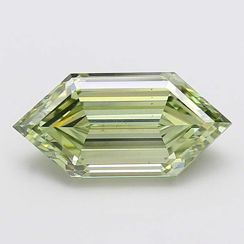 5.01 carat fancy vivid green dutch marquise lab grown diamond VS1 clarity