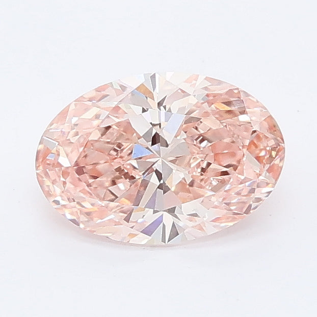 0.98 carat fancy pink oval lab grown diamond VS1 clarity