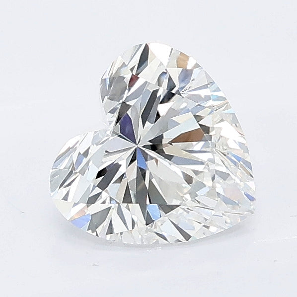 1.09 carat heart lab grown diamond E color VS1 clarity