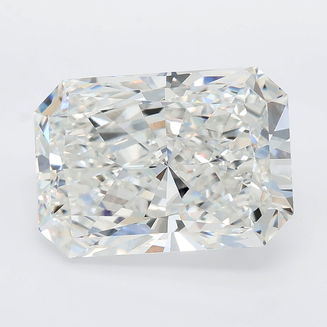 7.27 carat radiant lab grown diamond F color VVS2 clarity