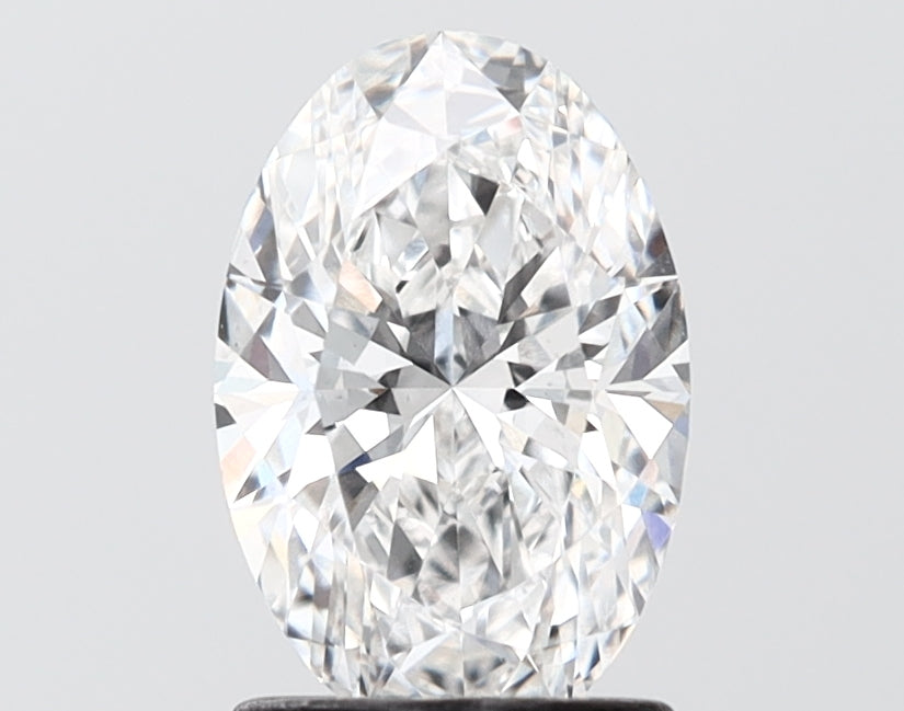1.53 carat oval lab grown diamond E color VS1 clarity