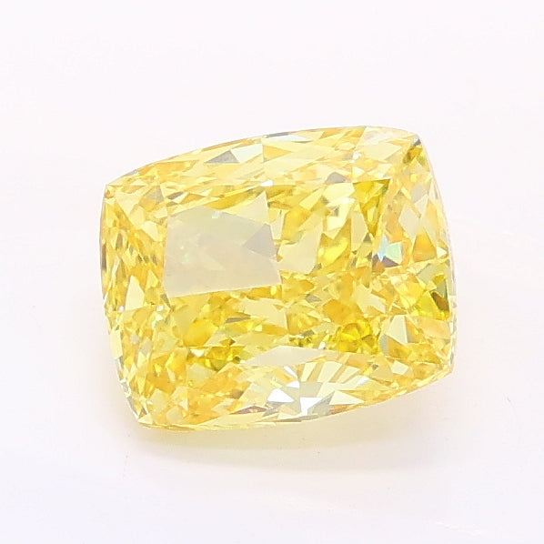 1.07 carat fancy intense yellow cushion lab grown diamond VVS2 clarity