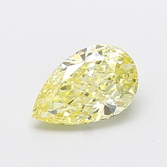 1.04 carat fancy yellow pear lab grown diamond VVS2 clarity